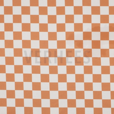 Baumwolle | KARO | orange ecru off white